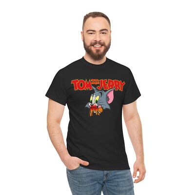 Tom Finally Caught Jerry Unisex Heavy Cotton Tee