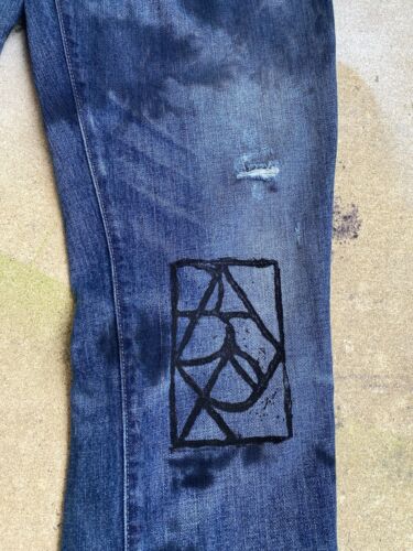 Ralph Lauren Denim & Supply Jeans Mens Size 31x32 Distressed Ice Dyed BAWR - Picture 3 of 12