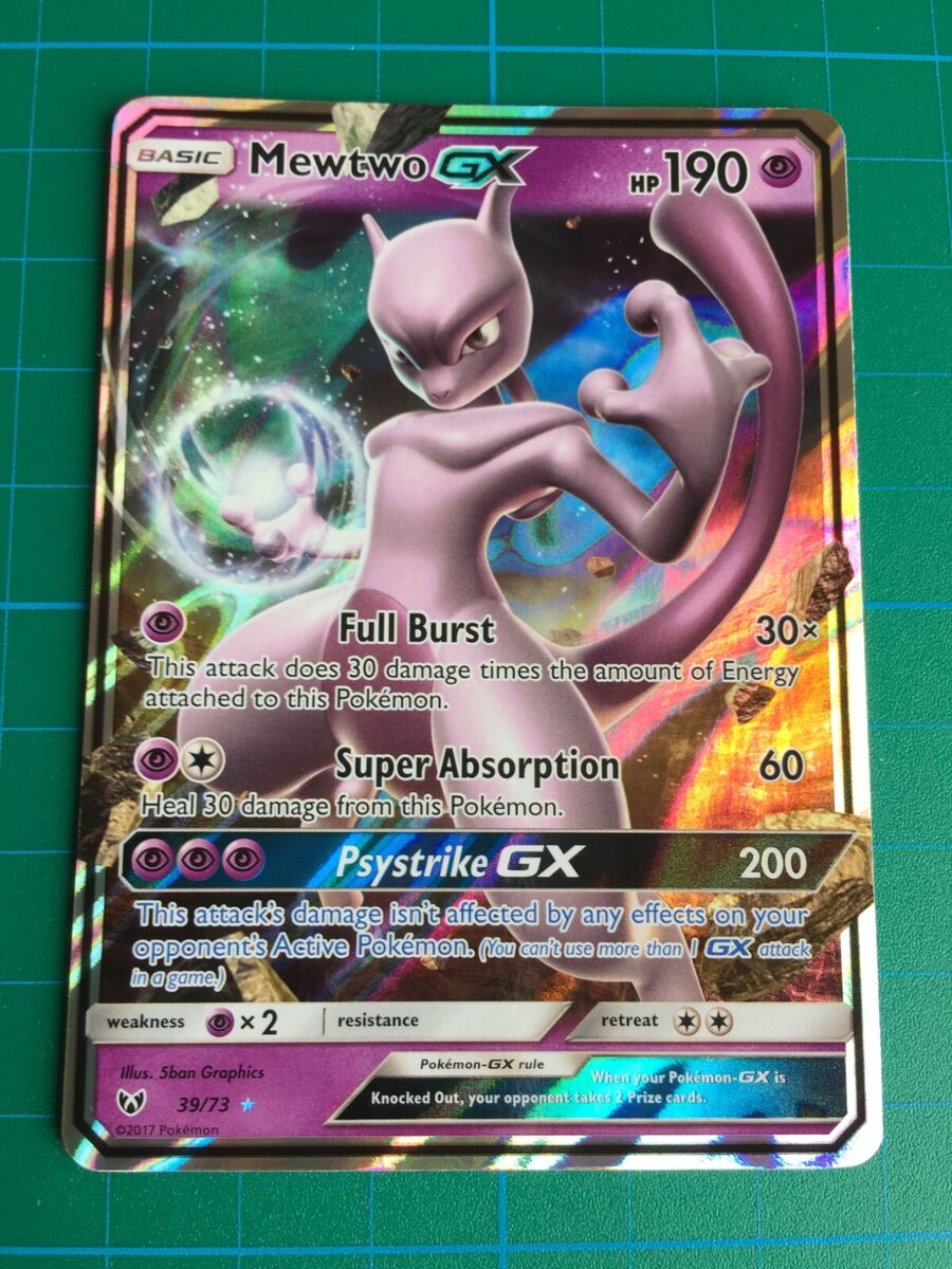 Mewtwo GX - 39/73 - Ultra Rare  Carte pokemon, Carte pokemon a