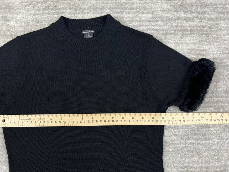 Guess Sweater Dress Womens Medium Black Wool Acrylic Knee Length - Image 4 of 4