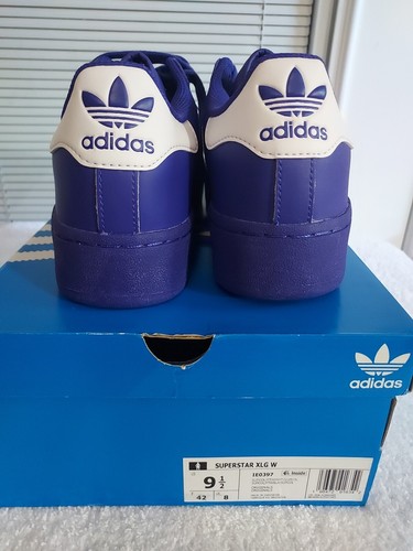 NWT ADIDAS SUPERSTAR💜 XLG SIZE 9 1/2 ORIGINAL💜 PURPLE - 第 9/19 張圖片