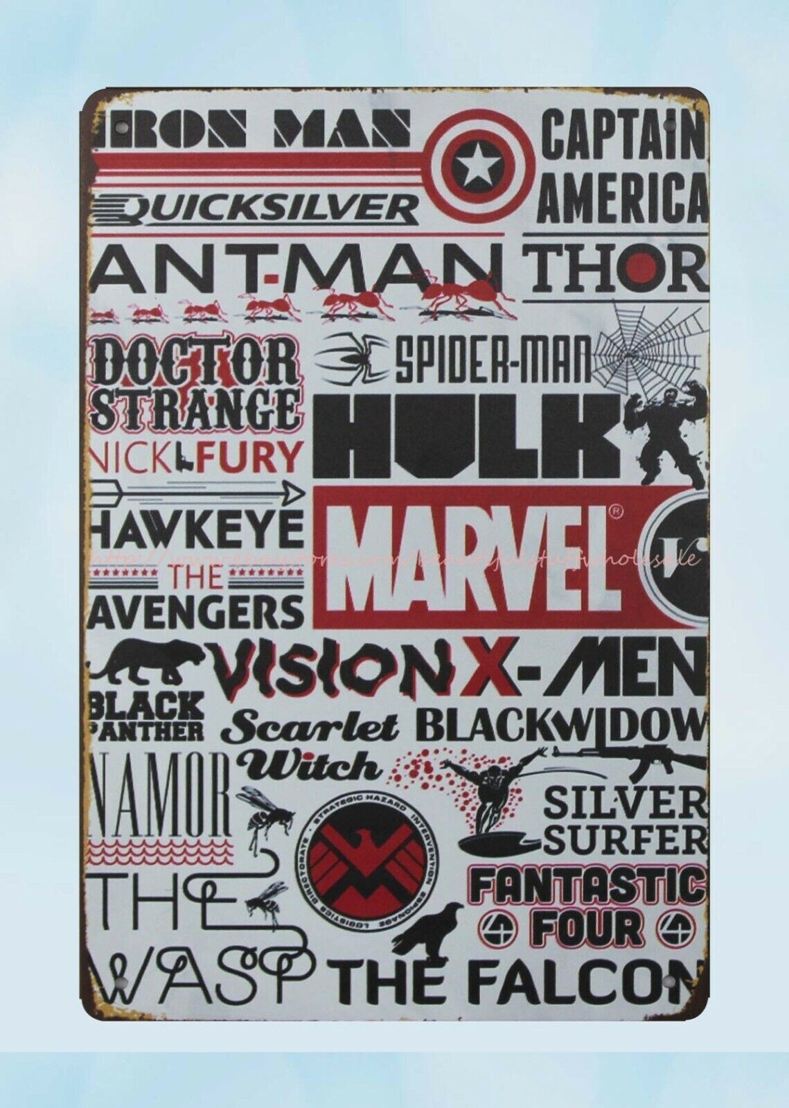 Vintage Metal Tin Wall Art Sign-image