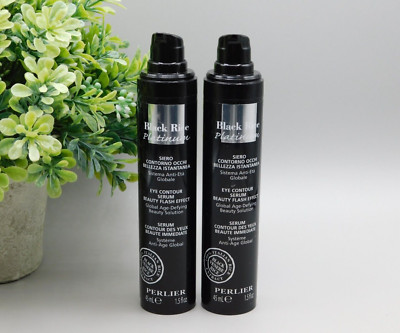 2X Perlier Black Rice Platinum Eye Contour Serum 1.5 oz New MISSING LID
