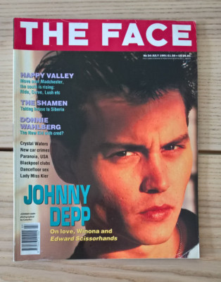 THE FACE July 1991/Vintage British Street-Style Magazine Fashion JOHNNY DEPP