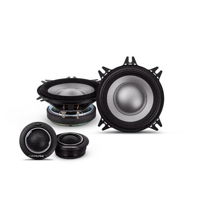 Alpine S2-S40C Lautsprecher 4 Zoll 10cm S2 Serie Auto 2-Wege Komponente 45W RMS Paar