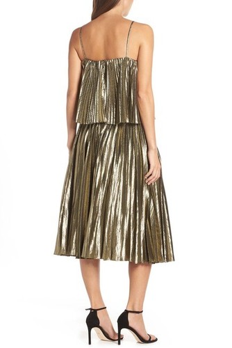 j crew gold lame dress