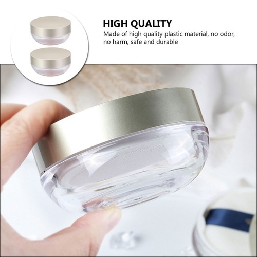 2 Pcs Boîte À Poudre officiel En Maille Élastique Trousse De Maquillage