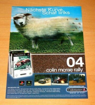 2003 Colin McRae Rally 04 PS2 Xbox Official Promo Mini Poster Werbeblatt Ad Page