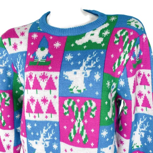 Party Sweater Dec. 25th XL Reindeer Trees Candy Canes Christmas Sweater |  eBay