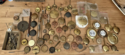 Lot 56 + Antique/Vintage Clock Pendulums, Weights, Rods, Bobs & Parts ...