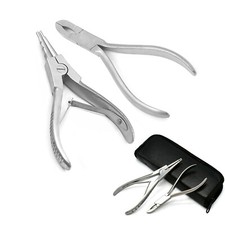 Bead Ring Pliers Body Piercing Tool Kit - 2 Ring Pliers with High Quality Pouch