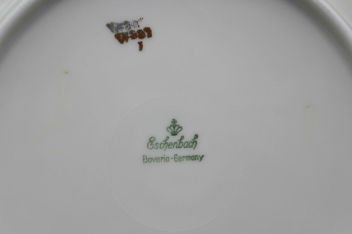 Vintage Eschenbach German Porcelain Set Six Luncheon Plates