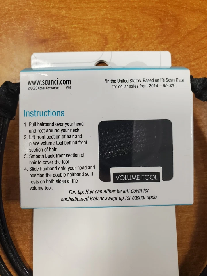 2 Pack: Scunci Double Hairband  Split Hairband/Volume Tool/Elastic (4311) R8P2a - Image 2 of 3