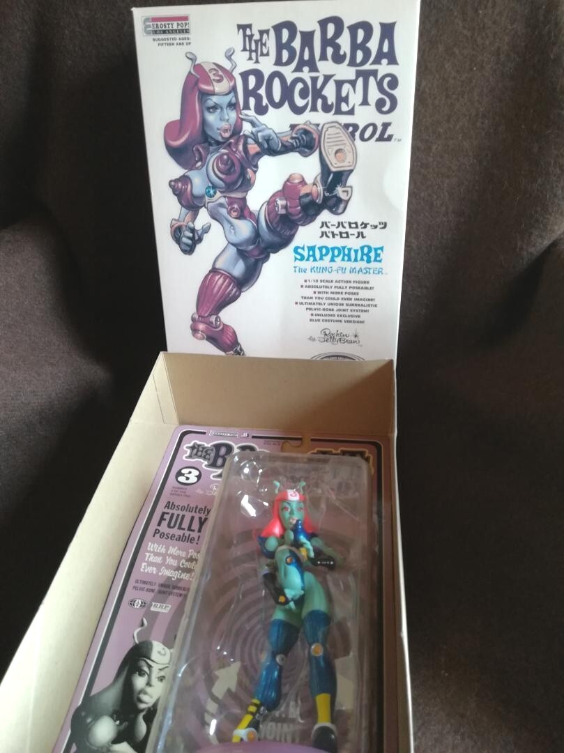 Rockin' Jelly Bean MEDICOM TOY BARBA ROCKETS Figure SAPPHIRE Rockin' Jelly Bean MEDICOM TOY BARBA ROCKETS Figure SAPPHIRE