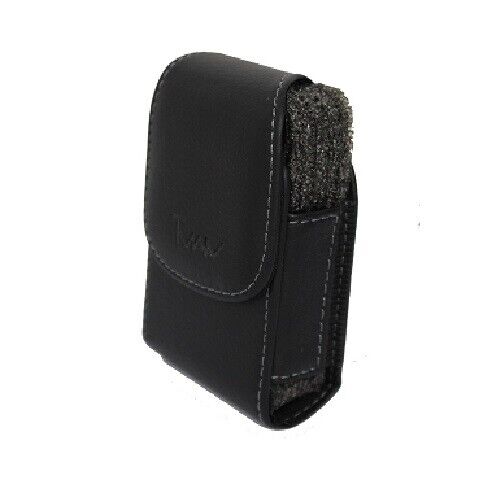 Schwarz vertikal Leder Clip Seite Holster Etui Tasche für Samsung Mantra SPH-M340 - Bild 1 von 2