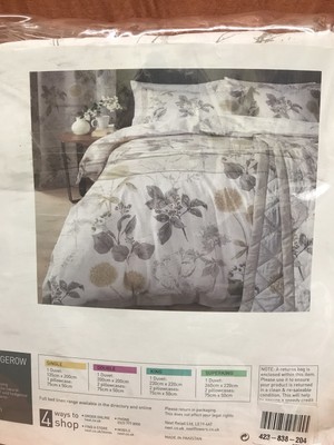 Next Single Cotton Sateen Wild Hedgerow Natural Bed Set Missing