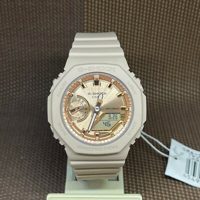 Casio G-Shock GMA-S2100MD-4AER Orologio Digitale Donna – Cinturino In Resina Beige E Quadrante Rosa Salmone, 20 ATM