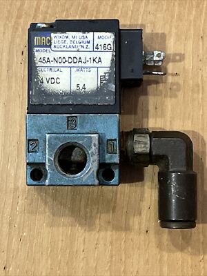 New Mac Valves 45A L00 DDAJ 1FN Solenoid Valve 24v DC 5.4W, Non Lockin 3 Pin New Mac Valves 45A L00 DDAJ 1FN Solenoid Valve 24v DC 5.4W, Non Lockin 3 Pin