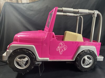 Our Generation OG Girl 4x4 Jeep 18-Inch Doll Fuchsia Pink Gray