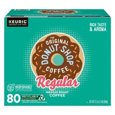 The Original Donut Shop Coffee Regular Medium Roast 80 Pod Keurig K-Cup FRESH...