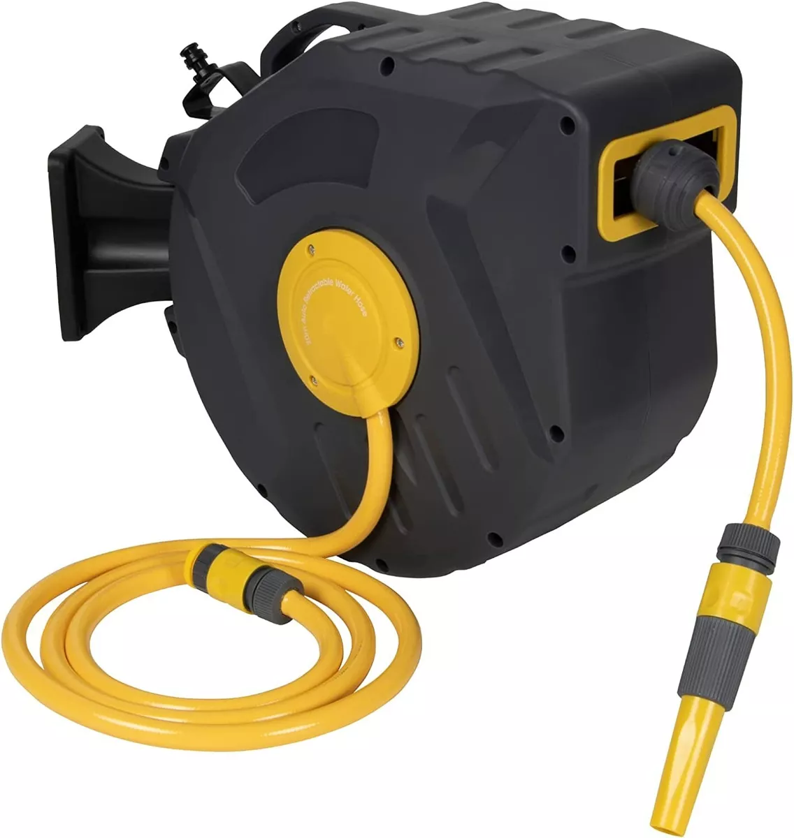 SLx Garden Hose Reel Wall Mounted, 20m Auto Retractable Hosepipe