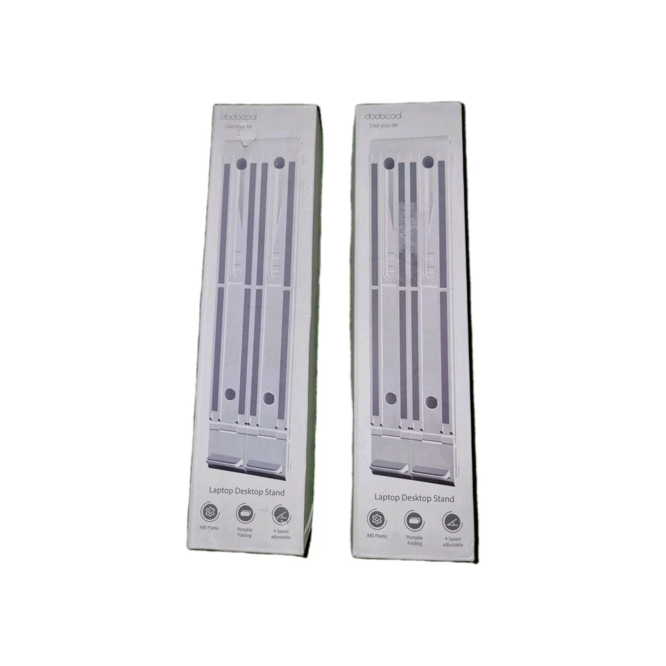 2 X Portable Folding Laptop Desktop Stands With Carry Bag-Dodocool (New). - Image 3 of 4