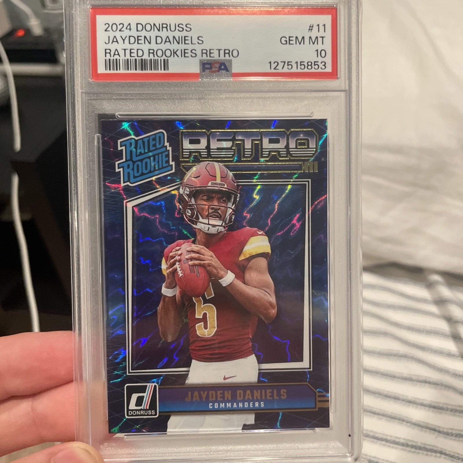 PSA 10 2024 Panini Donruss - Rated Rookie Retro Jayden Daniels #11 (RC)
