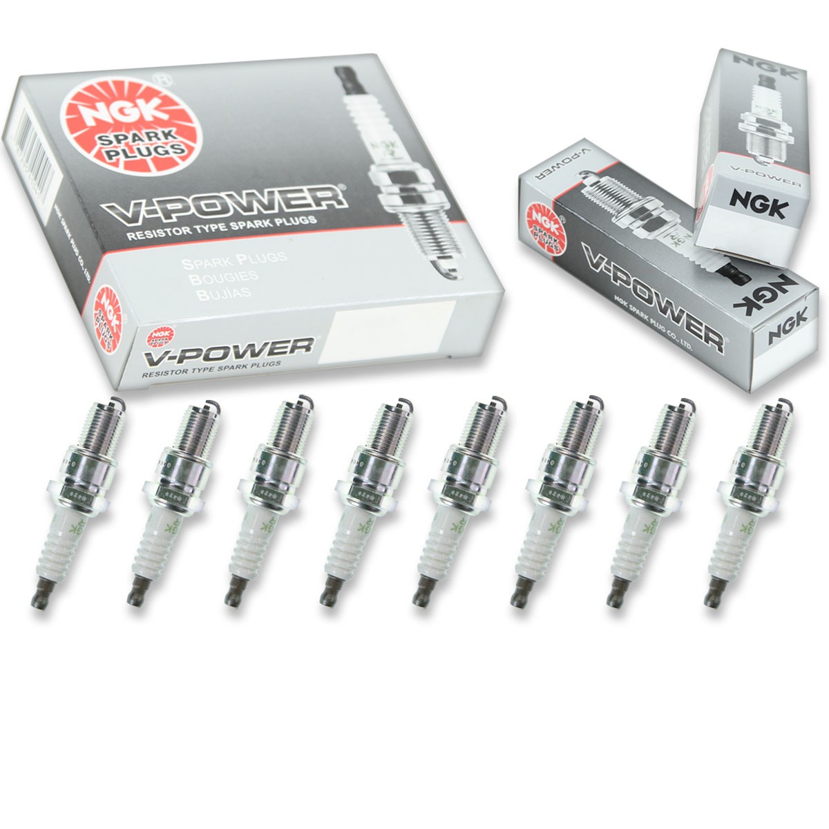 8 pc NGK 7548 BR9EYA V-Power Spark Plugs for RN2C E3.31 818 09482-00564 dl