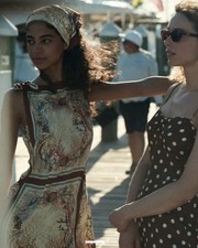 Doen NWT MALIA Silk Dress And Silk Penny Scarf Coquillages Des Biarritz SMALL