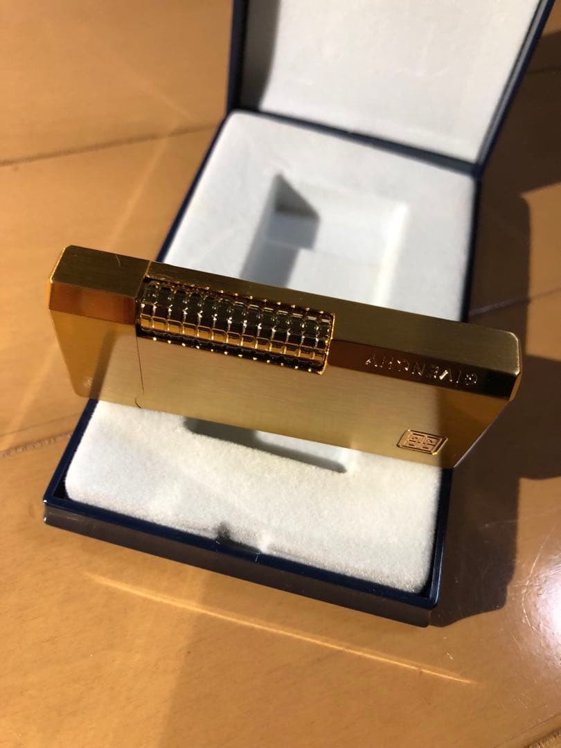 Givenchy Gold Logo Lighter with Case Used thumbnail 2