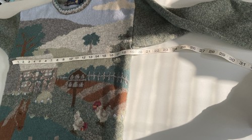 Tulchan Size Small Vintage Farm Scenery Cottagecore Wool Pullover Sweater EUC - Picture 4 of 6