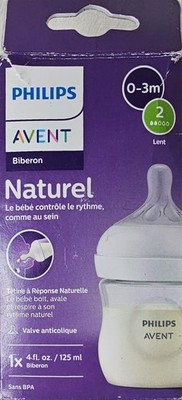Philips AVENT Natural Anti-Colic Wide Neck Baby Bottle 4 Oz. Slow Flow BPA-Free
