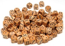 WE Games 12mm Wooden Dice with Rounded Corners - 100 Bulk Pack