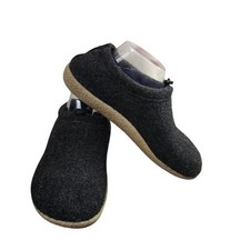 Haflinger Guido Black boiled wool slip-on loafers elastic drawstring M9 L11