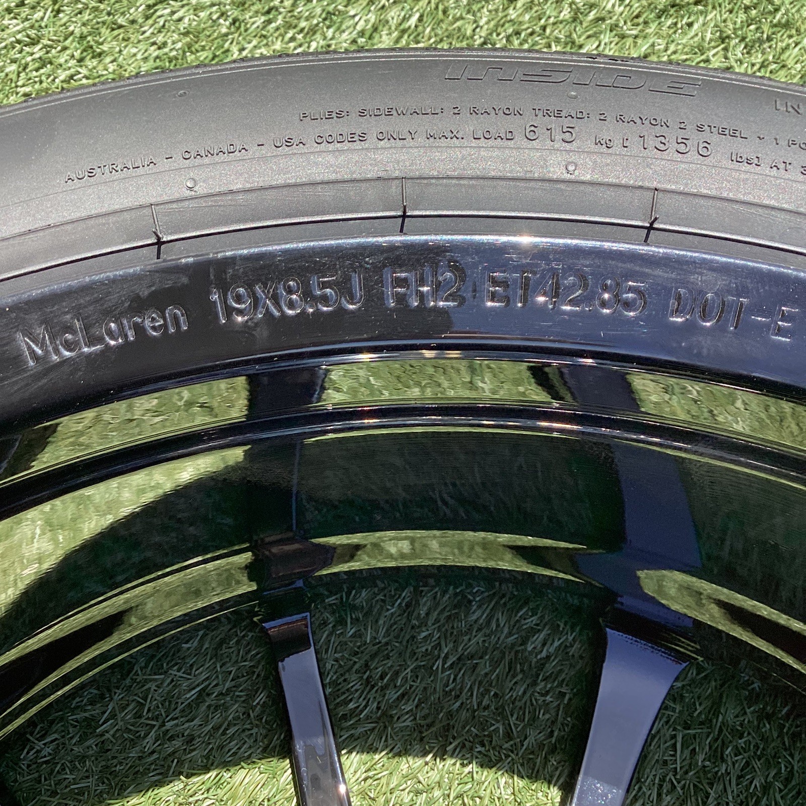 19 MCLAREN ARTURA WHEELS RIMS OEM SET OF 4 GLOSS BLACK