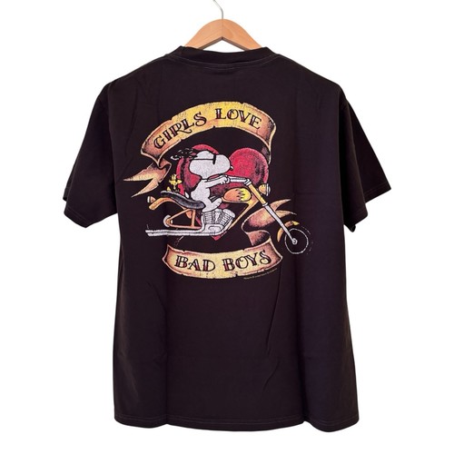 Camicia Vintage HARLEY DAVIDSON Snoopy L Parodia Moto Cattivi Ragazzi Cartoni Animati Ride - Foto 2 di 7
