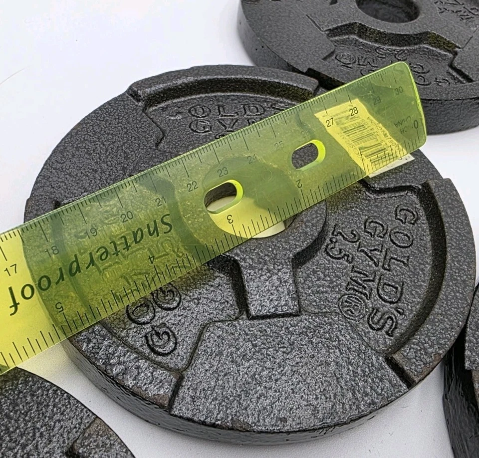 "Placas de peso estándar de 1"" Gold's Gym vintage de 2,5 libras 6x2,5 en total 15 libras" Foto 3 de 3