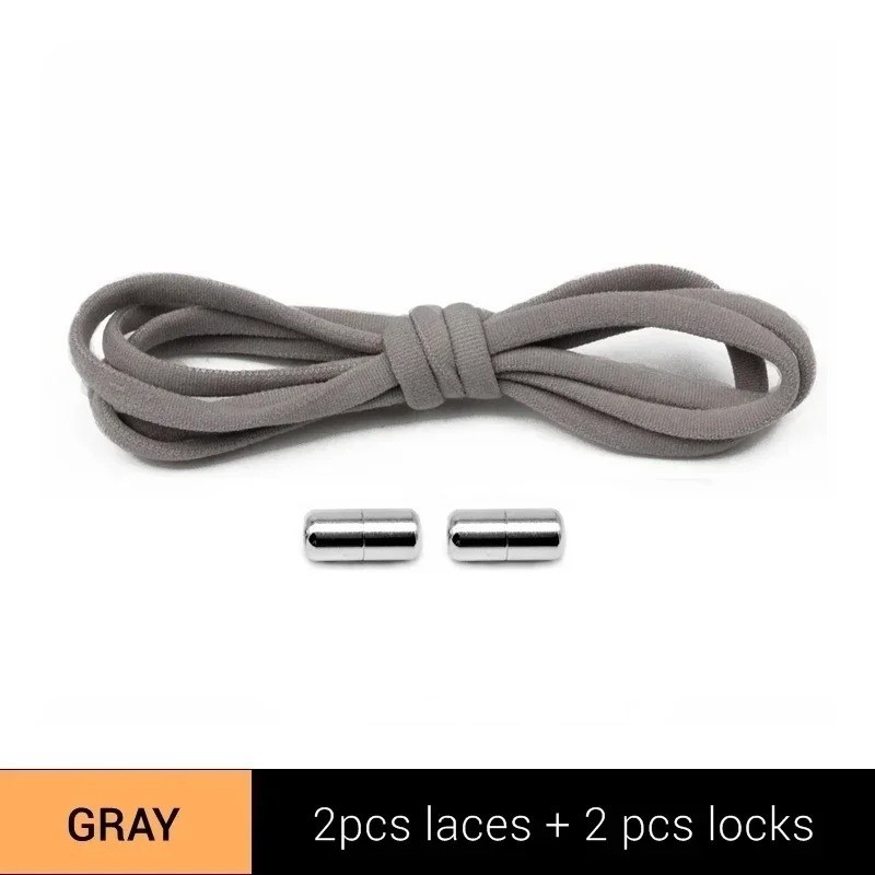 Cordones elásticos sin ataduras para zapatillas adultos niños cordones con hebillas de metal