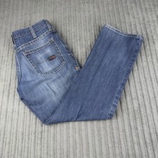 Ariat FR Jeans Mens 33x32 Blue M4 Low Rise Boot Workwear Flame Resistant Stain