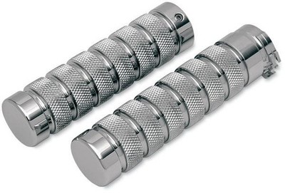 Accutronix GR100-KNC Elite Chrome Billet Grips - Knurled-Notch