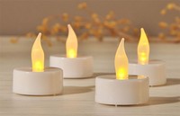 Gravidus 4Er Set LED Teelichter KüNstlich Weiß Batteriebetrieben