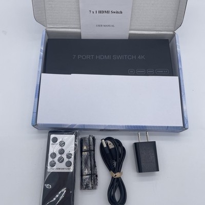 HDMI Switch 7 in 1 out, HDMI 2.0 Switcher w Remote, HDMI 2.0 HDR HDCP 3D PS5