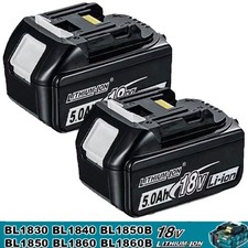 2X 5.0Ah 18V Battery for Makita Genuine LITHIUM ION BL1830 LXT BL1850 BL1860B