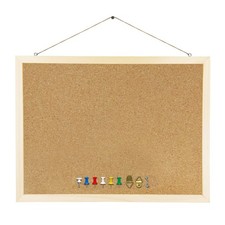 Cork Board Bulletin Board, 15.7X 12 pin Boards for Walls, Oak Wood new item