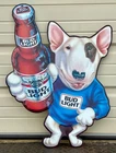 Spuds Mackenzie Tin Metal Sign Bud Light Beer Budweiser Vintage 1989