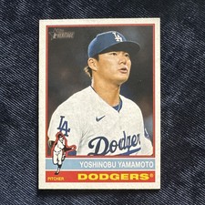 2025 Topps Heritage Yoshinobu Yamamoto #172 Los Angeles Dodgers