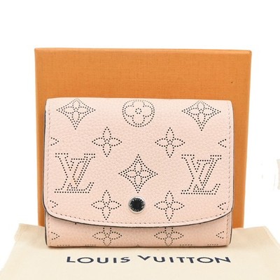 LOUIS VUITTON Iris Compact Wallet Monogram Mahina Leather Pink M62541 32CA037