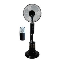 Misting Spray Pedestal Fan Humidifier Oscillating 3 Speed Black Water Mist Spray
