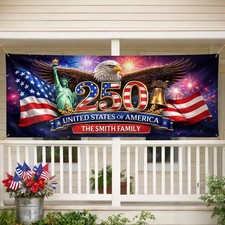 Personalized USA 250th Anniversary Outdoor Banner