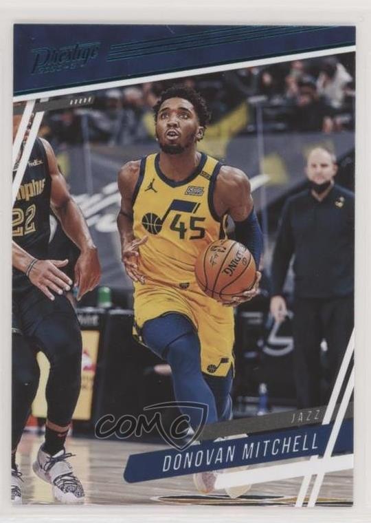 2020-21 Panini Chronicles Prestige Teal Donovan Mitchell #69 9o3